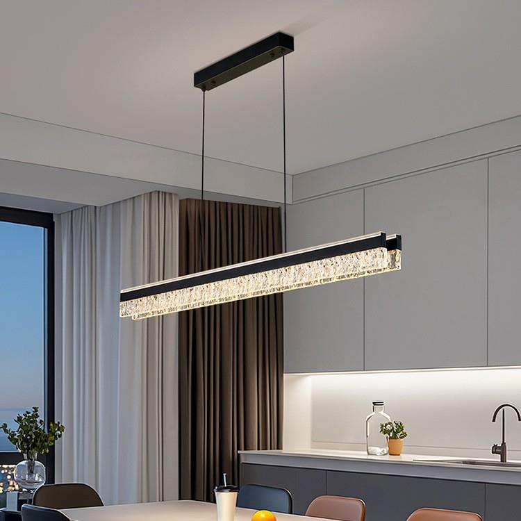 餐厅灯吊灯2025年新款感灯具现代简约设计师一字餐桌吧台吊灯