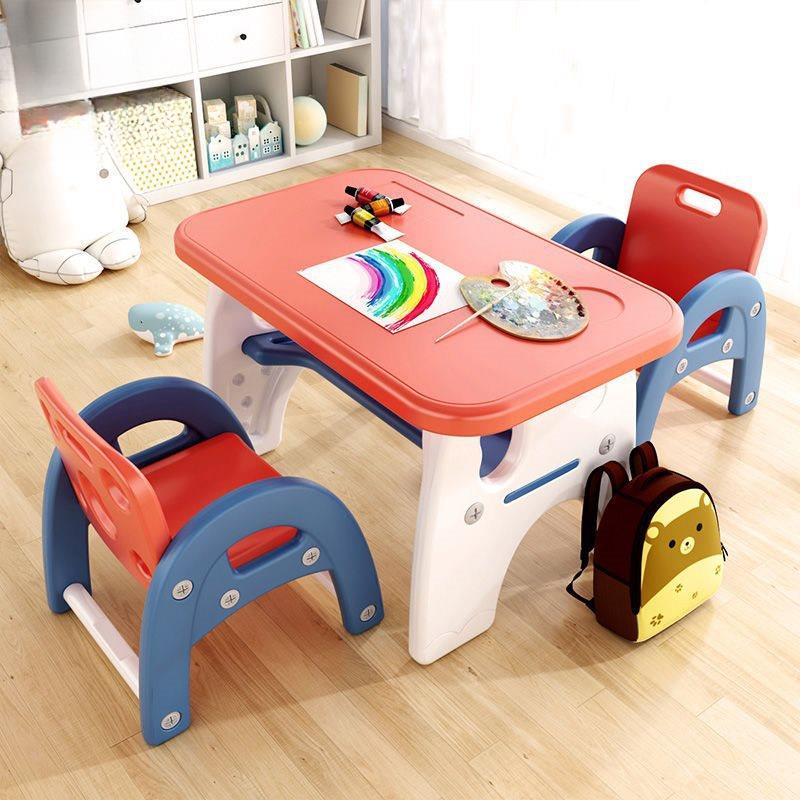 儿童桌椅套装幼儿园学习小孩写字桌子家用吃饭写作业宝宝长方书桌