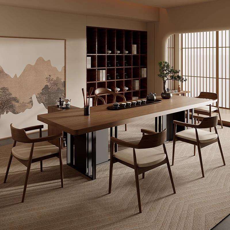 现代简约实木泡茶台功夫喝茶桌椅茶室组合办公家用简约禅意茶桌