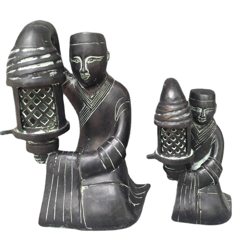 古董古玩回流仿古青铜器家居装饰做旧电影道具长信宫灯烛台摆件