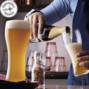 意大利进口新维森大号收腰啤酒杯玻璃果汁饮料牛奶杯子扎啤杯