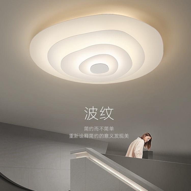 北欧创意卧室灯2025新款现代简约圆形书房吸顶灯大气客厅智能灯具