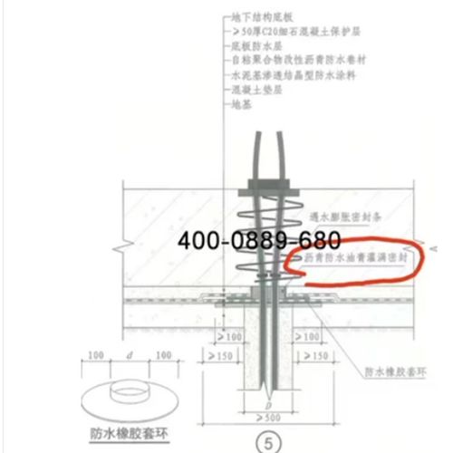 防水橡胶套环钢筋防水套环密封环抗浮锚杆橡胶防水套环橡胶止水圈
