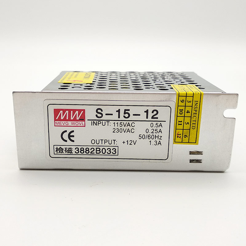明纬开关电源 LRS/MS/RS/NES/S-15-24 24V0.7A 12V1.3A 5V3A 15W
