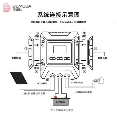 高档t伏太阳能控制器 光伏充v60A12电24v48p大T功率自动智能通奢