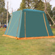 鲸伦开门厅式 双层帐篷户外5 8人双层野外野营大帐篷遮阳棚绿色