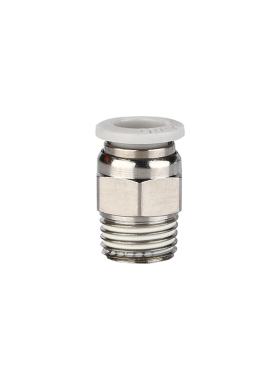 气管快速接头白色气动快插螺纹直通PC4-M5/6-01/10-03/12-04/8-02