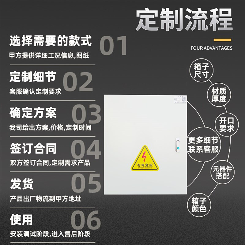 非标定制工地三相四线电气控制柜低压成套配电箱开关控制柜动力柜 电子/电工 配电控制柜/控制箱 原图主图