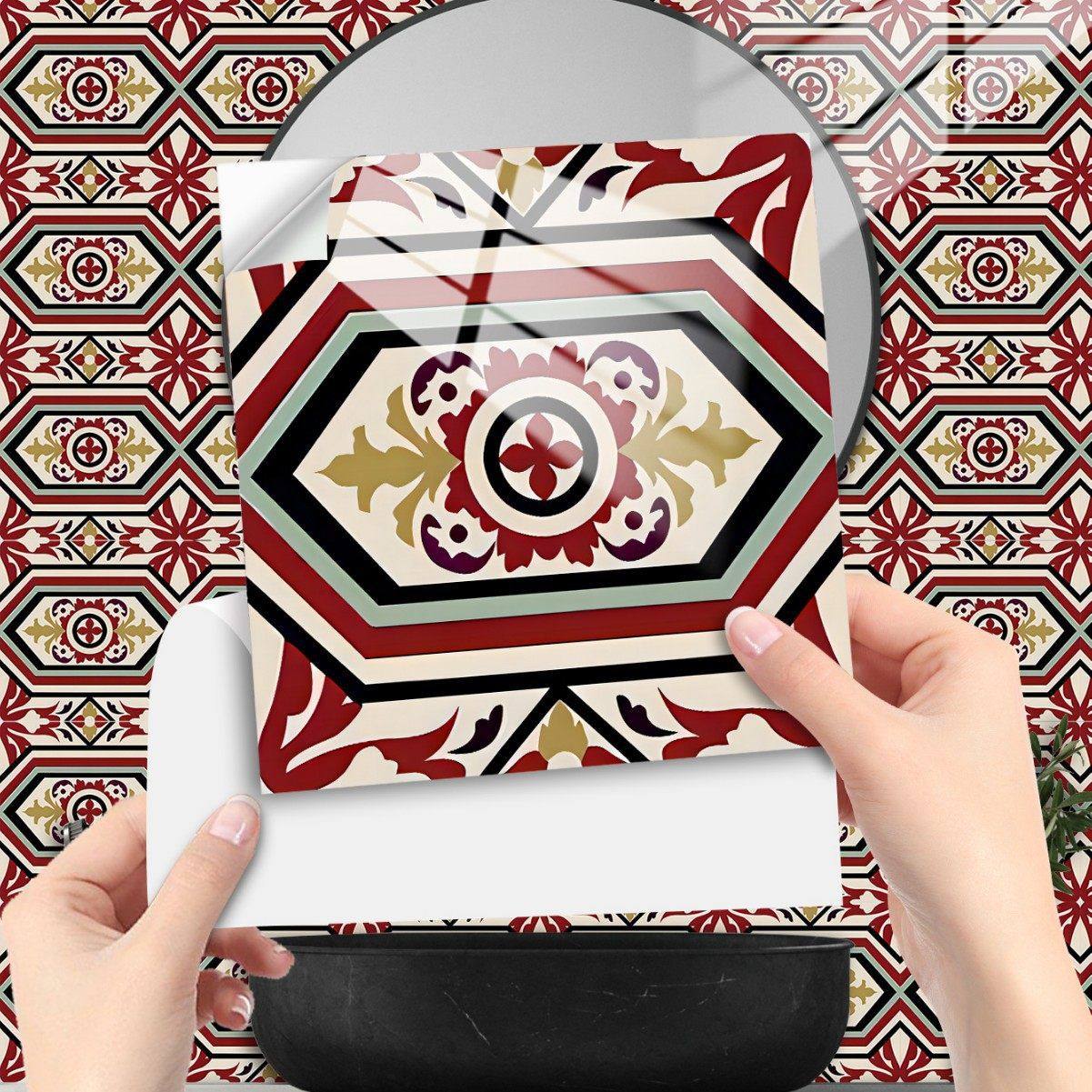 10片PVC水晶膜瓷砖贴纸自粘可移除拼接DIY壁纸家居装饰瓷砖贴纸,家装主材,PVC墙纸,淘宝优惠券,粉丝福利购,淘宝优惠卷