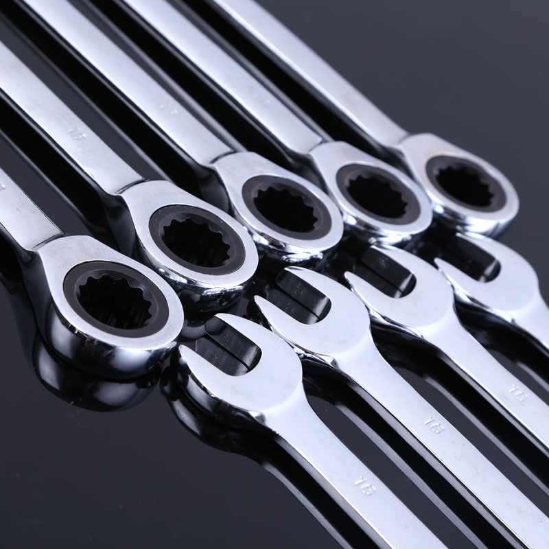 快速扳手两用刺轮扳手双头梅花开口呆扳子13-14-17号自动棘轮板手