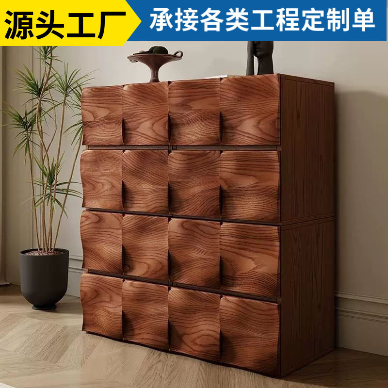 中古风实木斗柜客厅卧室储物柜