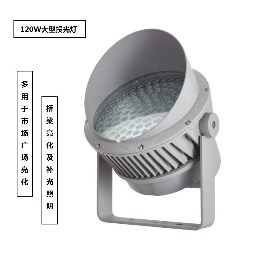火炬120W投光灯 市政工程园林桥梁亮投光灯工厂 全彩DMX泛光灯