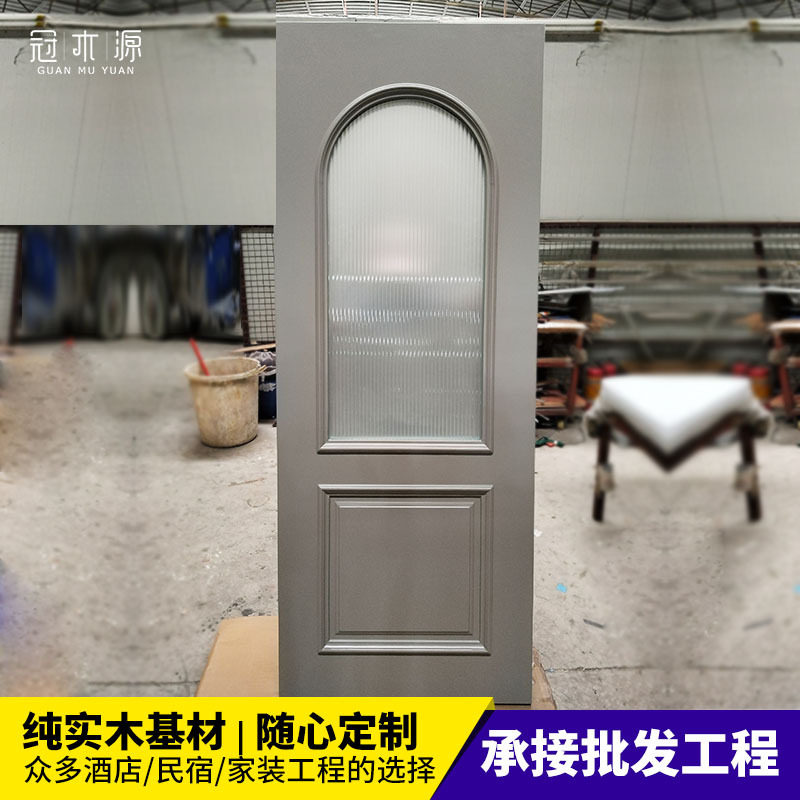 厂家直供实木烤漆玻璃洗手间门