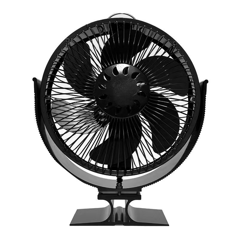 厂家生产跨境热销新品360度手动旋转热动力真火壁炉风扇