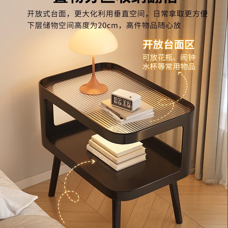 卧室迷你铁艺轻奢床头柜