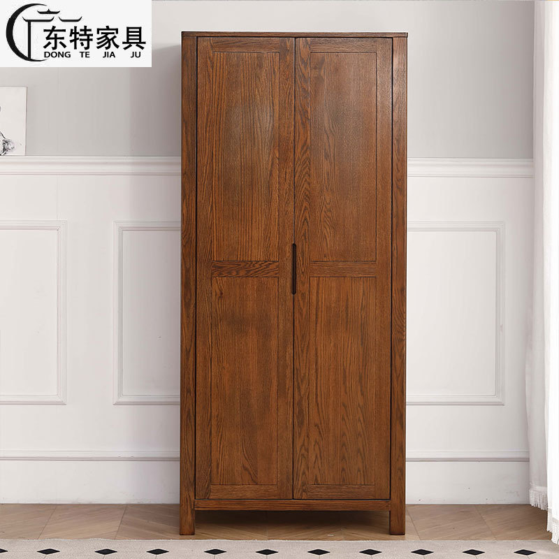 北欧实木推拉门衣柜收纳