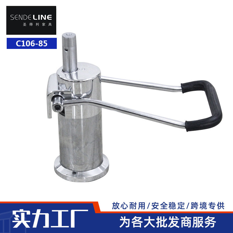 专业生产美容理发椅配件 底座 升降油泵 铸铁 镀铬/金色液压泵