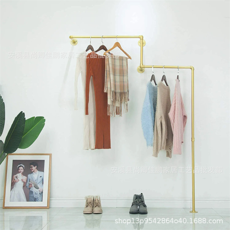 工业管衣架，壁挂服装吧，零售服装展示台，管道吊杆蒸汽朋克风格