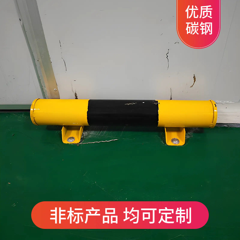 江苏厂家生产槽钢防撞护角100管径黄黑双色表面静电喷塑安全护栏
