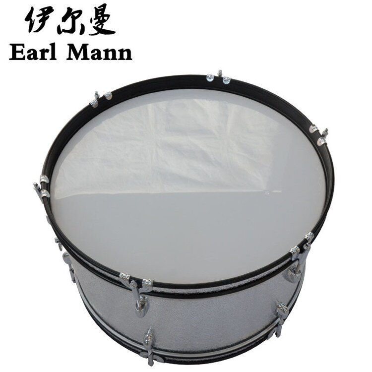 伊尔曼乐器厂家Earl Mann 枫木腔银色藤蔓大军鼓20 22 24 26寸