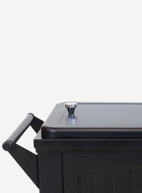 厂家供应黑色推车款保温箱 冷藏保温箱 80QT金属保温箱 可定牌