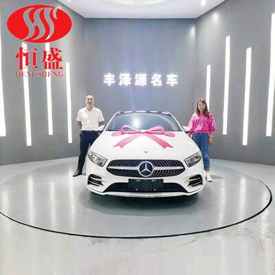 现货汽车转盘展厅旋转平台掉头转台电动升降转台车展旋转圆台