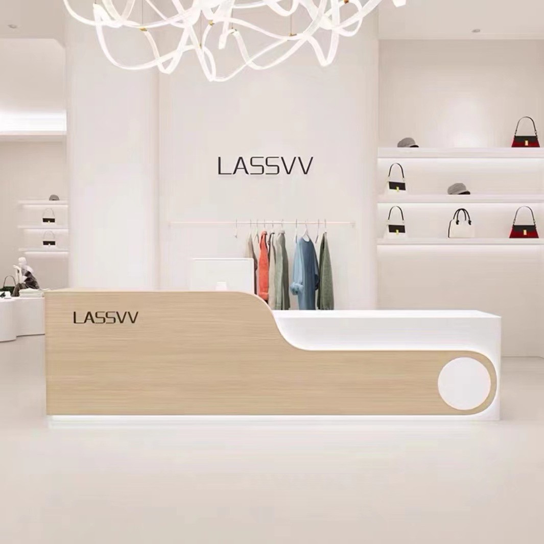 简约现代网红小型店铺收银台