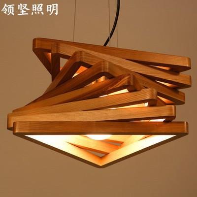 北欧实木吊灯美式乡村创意客厅卧室餐厅木艺吊灯个性餐吊灯