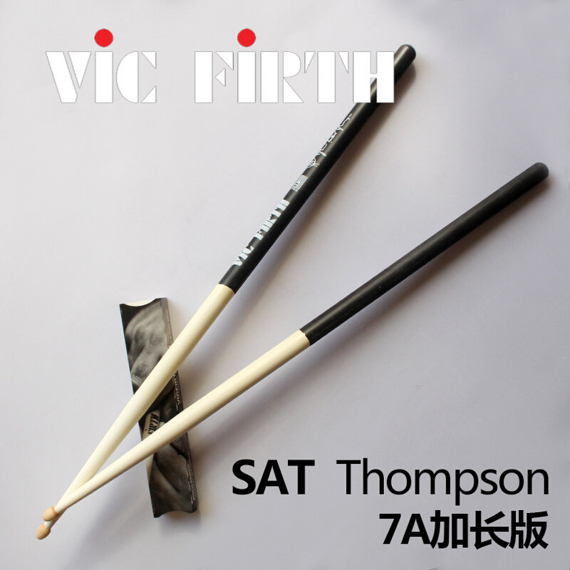 黑白 配架子鼓鼓棒vic firth鼓棒7a爵士鼓鼓槌thompson签名款sat