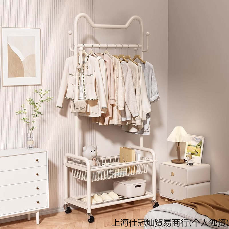 简易衣帽架卧室挂衣架可移动落地立式房间晾衣架简易阳台衣服架子