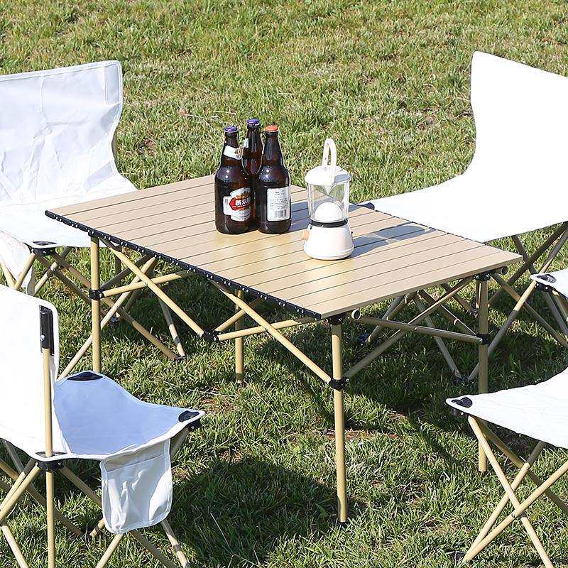 户外可折叠桌野外便携式小桌子摆摊蛋卷桌长方形野餐露营桌椅套装
