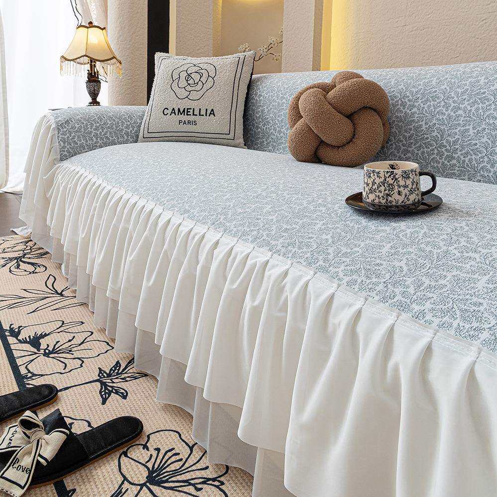 2026新款沙发盖布四季通用雪尼尔沙发巾防猫抓高级裙边沙发毯套罩