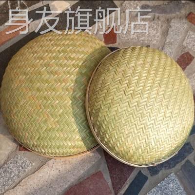 淘米箩筐盖 收纳篓茶馍筐馒头框水竹扁箥箕 沥水篮簸箕竹编