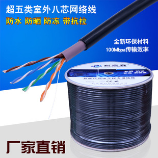 工厂直销超五类0.51室外铜包银网线 室外高导铝网络双绞线足300米