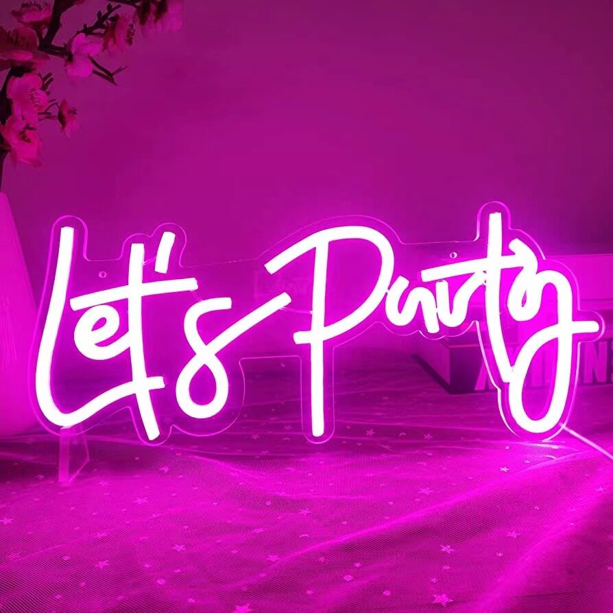 字母let'spartyLED霓虹造型灯