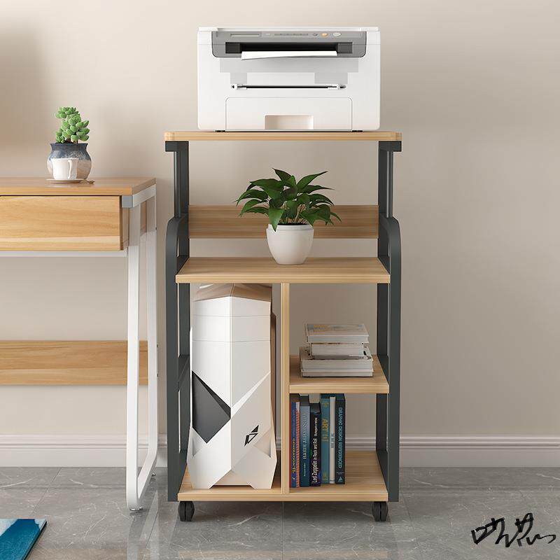 电脑主机架带轮机箱架子落地打印机置物架文件收纳架多层