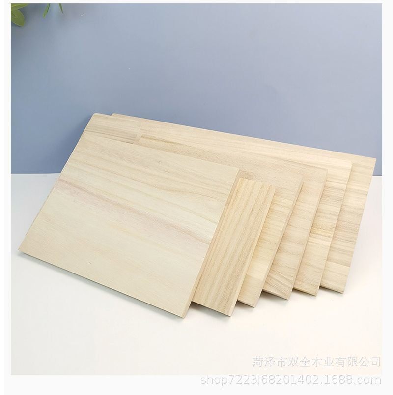 桐木直拼板多种规格建筑用家具板桌面床板木质材料装修实木桐木板