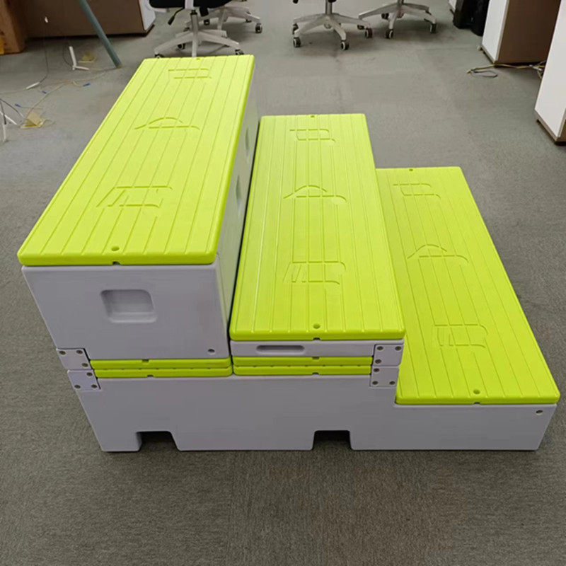 多功能折叠拼装新款注塑移动合唱台台阶实木三层四层伸缩台指挥台