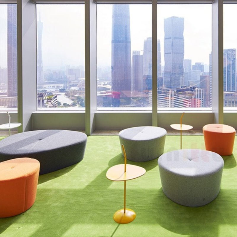 精品艺术时尚创意儿童区沙发矮坐凳设计师休闲南福墩布艺鹅卵石