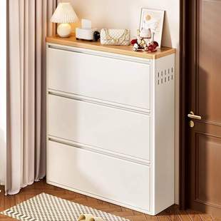 钢制鞋柜家用门口楼道大容量铁皮柜收纳入户玄关多功能翻斗柜