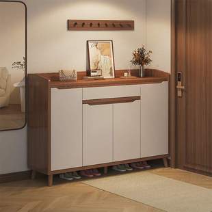 实木鞋柜大容量家用门口入户玄关收纳柜一体落地靠墙室内多层鞋架