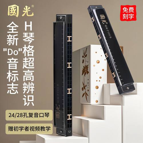 国光口琴24孔复音C调初学者入门