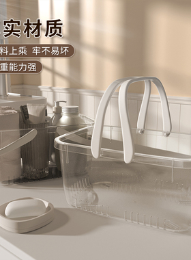 手提洗澡篮学生宿舍浴兜澡堂浴室女沐浴洗漱用品大容量收纳筐浴包