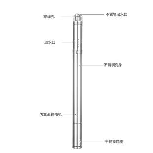 小高口径JFH细直径5CM扬程深井泵220V机家用潜水泵小超型抽水螺杆