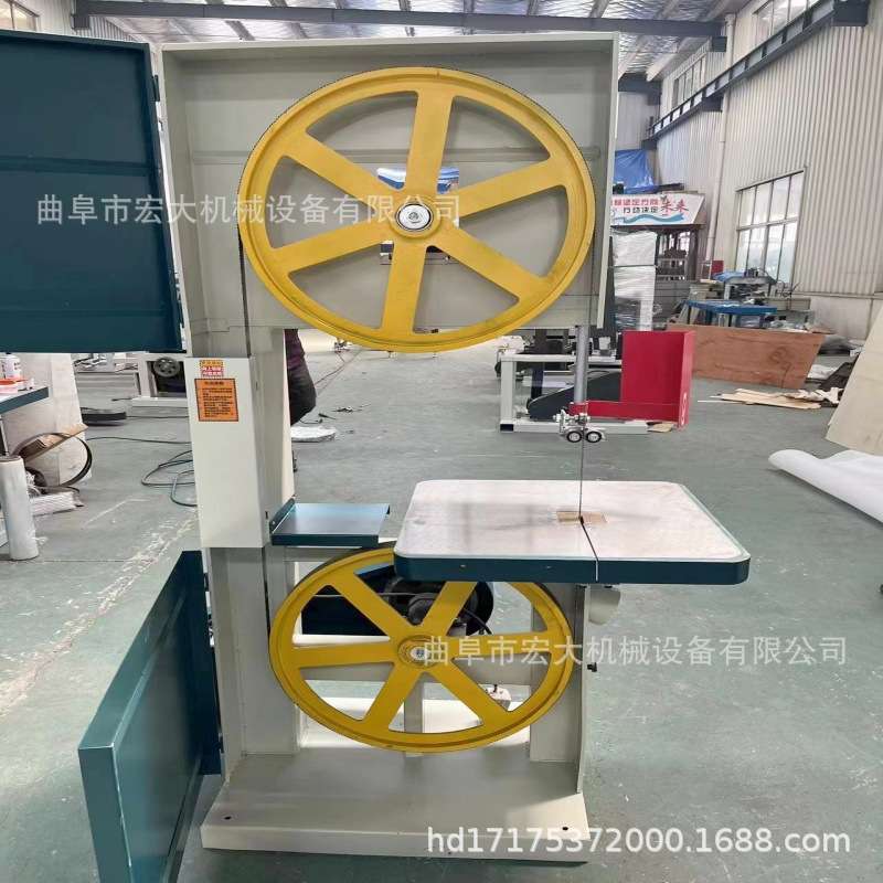 MH-345E出口用木料带锯机 圆形蜂窝纸板猫抓板裁切推台锯 立式锯