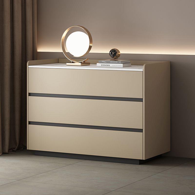 fLE环保加宽床边柜斗柜简约网红轻奢极简皮艺现代卧室床头柜意式
