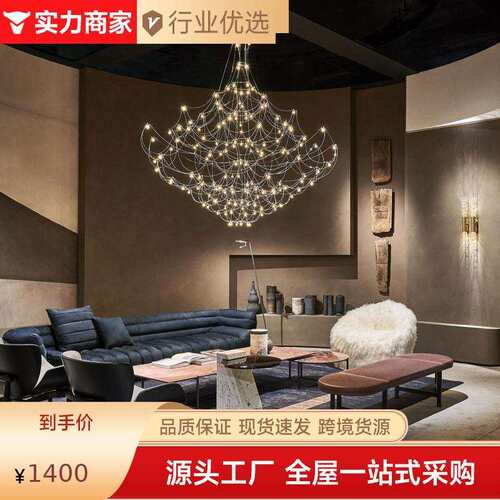 意大利后现代水晶复式楼别墅LED吊灯轻奢客厅餐厅萤火虫卧室吊灯