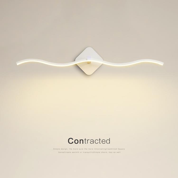 黑色框浴室壁灯led壁挂厕所卫生间镜前灯创意镜柜灯家用梳妆台灯