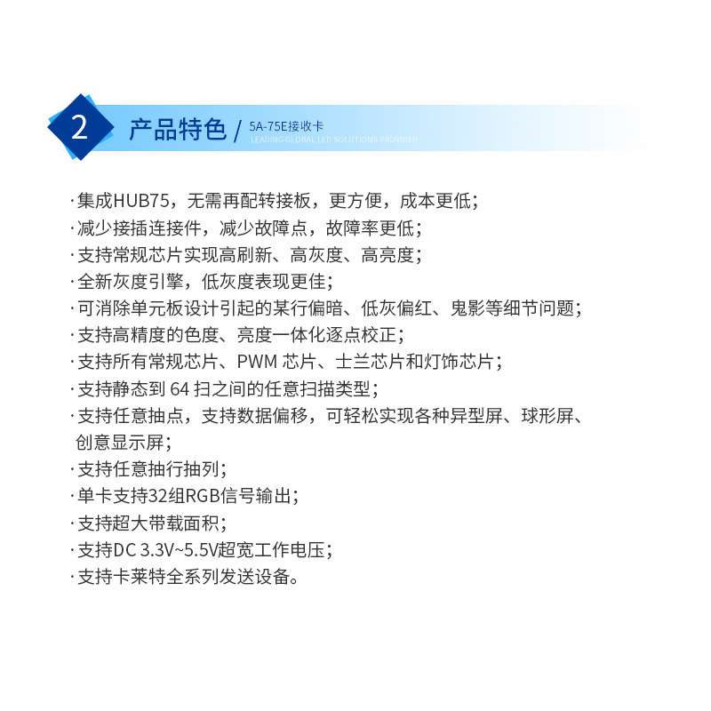 卡莱特5A-75E(16口) 全彩LED显示屏同步接收全彩控制卡、免转接板