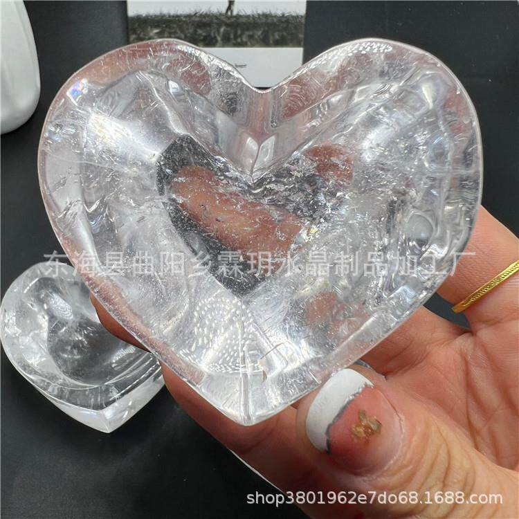 天然白水晶 粉水晶 黄水晶水晶碗摆件 肥皂盒摆件 办公室家居摆